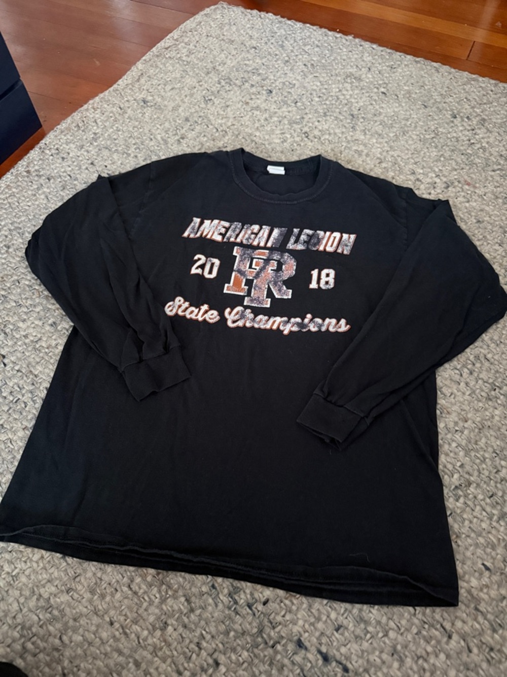 Gildan Black Long Sleeve "American Legion 2018 State Champions" Tee